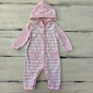 🌟5/$20🌟Carter’s Baby pink button up romper